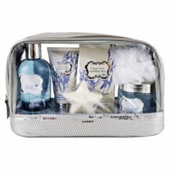 Gloss! Trousse de Bain à Paillettes Sparkling Bliss - Fleur de Coton - 6pcs