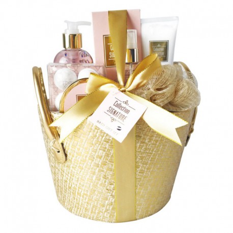 Gloss! Corbeille de Bain Premium Signature - Karité, Vanille et Menthe Citronnée - 7pcs