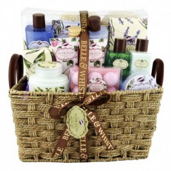 Gloss! Coffret Cadeau - Coffret de Bain Premium Collection Floralia Senteur Lavande, Thé Vert et Rose - 21pcs