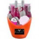 Corbeille de bain premium - château du bain orange - lys & freesia - 9 pcs