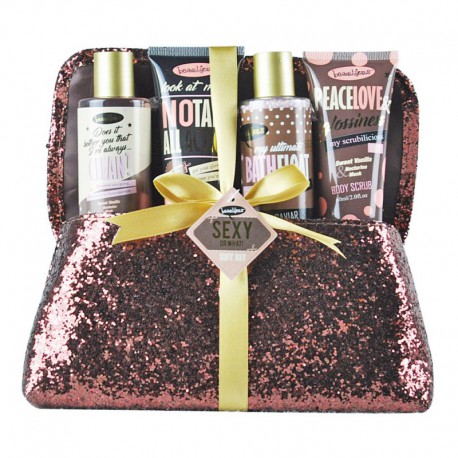 Coffret de bain au parfum de musc doux, vanille et nectarine blanche - 4pcs