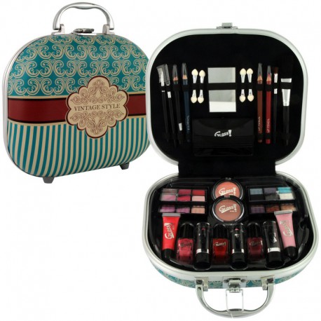 Mallette de Maquillage - Vintage Style -  48 Pcs