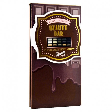 Gloss! Palette de Maquillage Tablette de Chocolat Marron - 17pcs