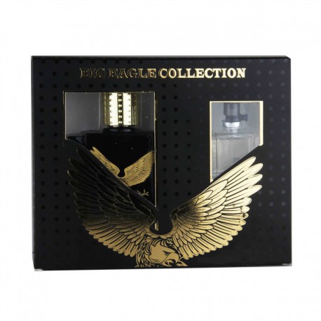 Coffret Cadeau Homme Eau de Toilette 100ml et 15ml Big Eagle Collection  - Real Time