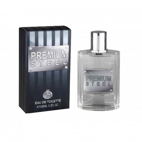 Eau deToilette 100ml Homme Premium Steel  - Real Time
