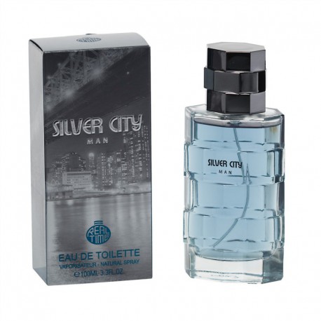 Eau deToilette 100ml Homme Silver City Man  - Real Time