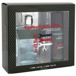 Coffret Toilette Homme - Eau de Toilette 100ml et Déodorant Work@Holics base