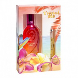 Coffret Cadeau Femme Eau de Parfum 100ml et 10ml Tropical Sun  - Real Time