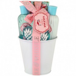 Pot de Bain - Vintage Blue - Rose & Vanille - 4 Pcs